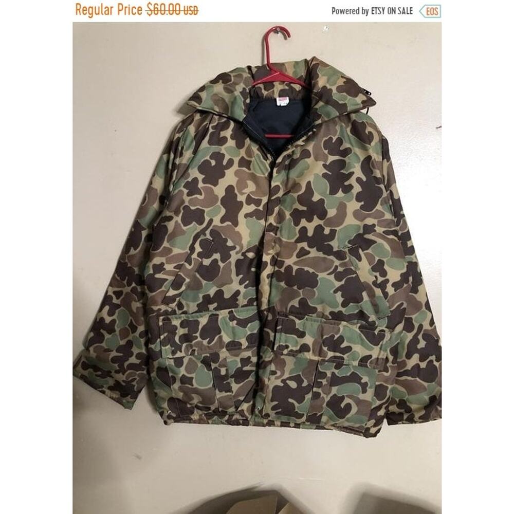 Sterns flotation camo vintage Men's women’s Jacket coat size adult medium army